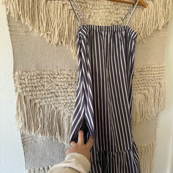 ATM Striped Cotton Poplin Tent Dress - Picture 5 of 8